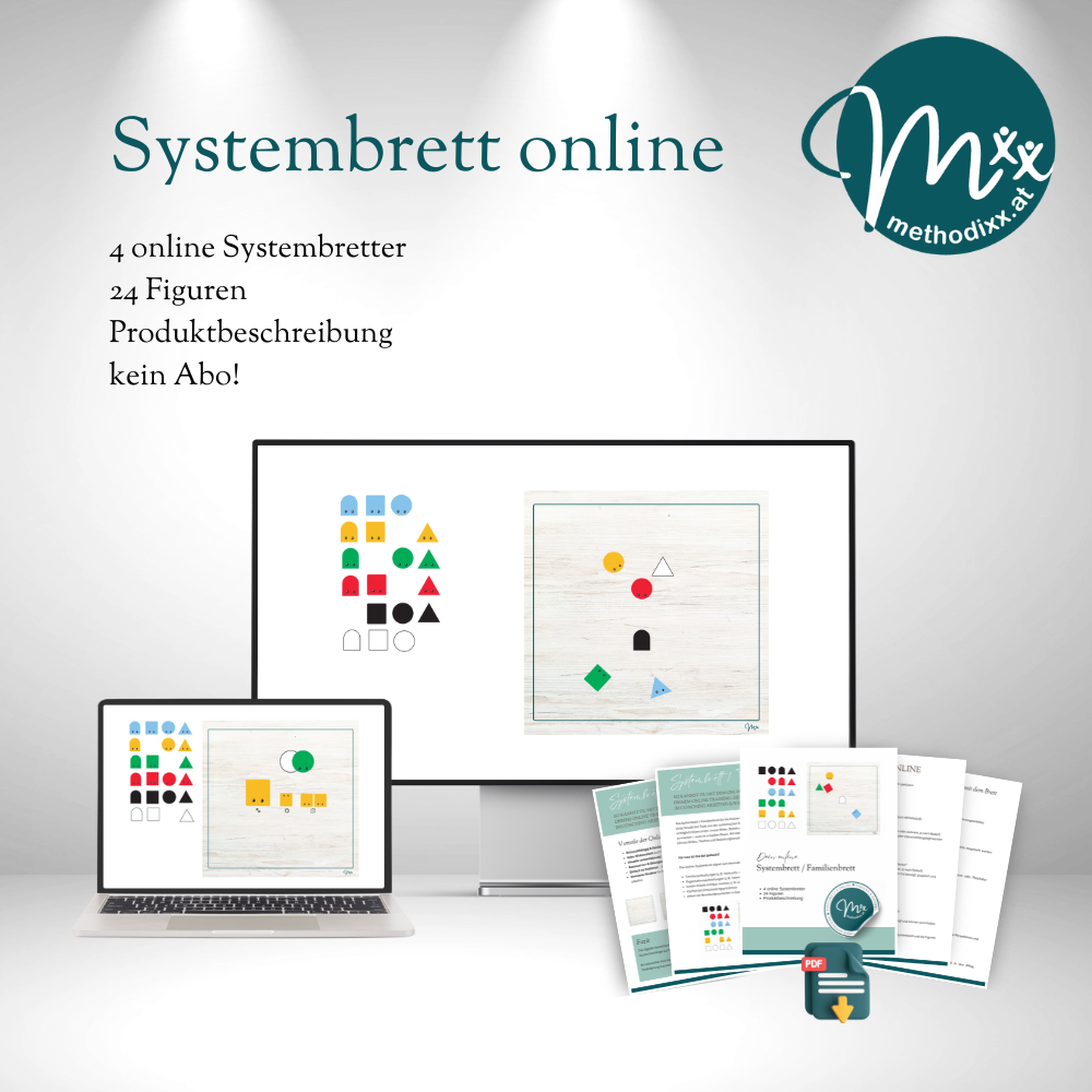 Systembrett / Familienbrett für die Online-Aufstellungsarbeit