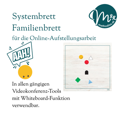 Systembrett / Familienbrett für die Online-Aufstellungsarbeit