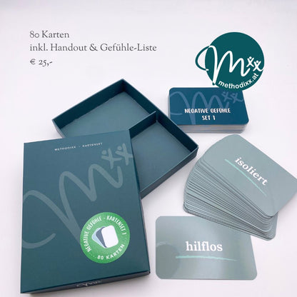 Karten-Set 1 "Negative Gefühle" für Beratung, Training, Therapie & Coaching